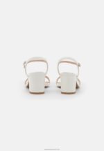 Z62T1413 Women Anna Field Leather Sandals White - Image 4