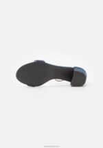Z62T1415 Women Anna Field Leather Sandals Dark Blue - Image 5