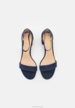 Z62T1415 Women Anna Field Leather Sandals Dark Blue - Image 6