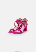 Z62T1416 Women Anna Field Leather Sandals Pink - Image 3