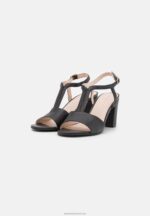 Z62T1417 Women Anna Field Leather Sandals Black - Image 3