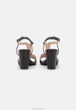 Z62T1417 Women Anna Field Leather Sandals Black - Image 4