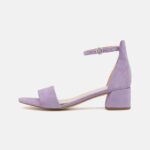 Z62T1421 Women Anna Field Leather Sandals Lilac