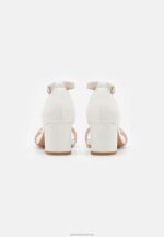 Z62T1431 Women Anna Field Leather Sandals White - Image 4