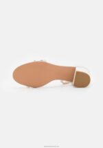 Z62T1431 Women Anna Field Leather Sandals White - Image 5