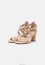 Z62T1433 Women Anna Field Leather Sandals Beige - Image 3