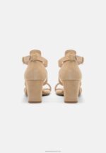 Z62T1433 Women Anna Field Leather Sandals Beige - Image 4