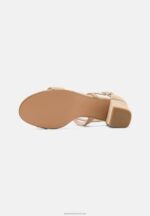Z62T1433 Women Anna Field Leather Sandals Beige - Image 5