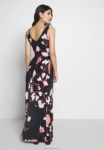 Z62T143 Women Anna Field Maxi Dress Black/Pink - Image 3