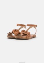 Z62T1440 Women Anna Field Leather Sandals Cognac - Image 2