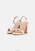 Z62T1444 Women Anna Field High Heeled Sandals Gold - Image 3