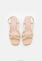 Z62T1446 Women Anna Field Leather Sandals Beige - Image 6