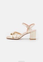 Z62T1447 Women Anna Field Leather Sandals Gold - Image 2