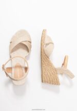 Z62T1449 Women Anna Field Wedge Sandals Beige - Image 4