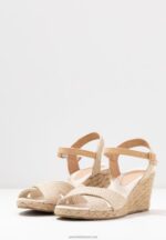 Z62T1449 Women Anna Field Wedge Sandals Beige - Image 5