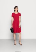 Z62T144 Women Anna Field Jersey Dress Red - Image 2