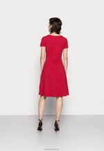 Z62T144 Women Anna Field Jersey Dress Red - Image 3