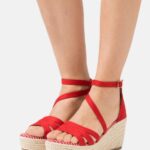 Z62T1452 Women Anna Field Platform Sandals Red