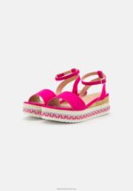 Z62T1457 Women Anna Field Platform Sandals Pink - Image 3