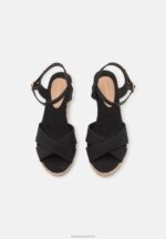 Z62T1461 Women Anna Field Wedge Sandals Black - Image 6