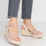 Z62T1463 Women Anna Field Platform Sandals Light Pink