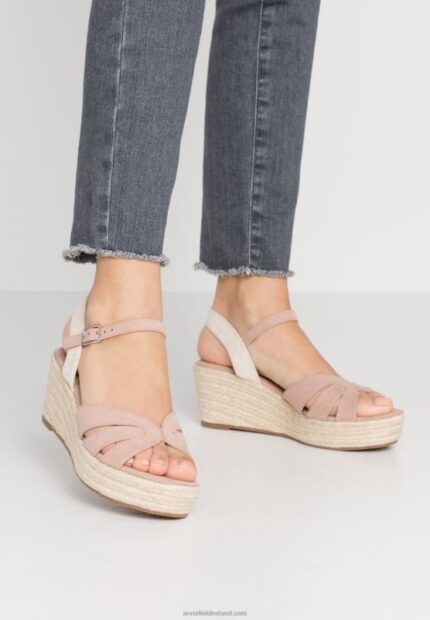 Z62T1463 Women Anna Field Platform Sandals Light Pink