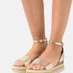 Z62T1464 Women Anna Field Platform Sandals Gold