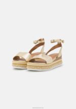 Z62T1464 Women Anna Field Platform Sandals Gold - Image 3