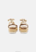 Z62T1464 Women Anna Field Platform Sandals Gold - Image 4