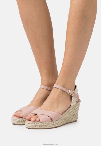 Z62T1465 Women Anna Field Platform Sandals Light Pink