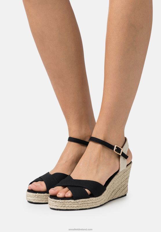 z62t1467_women_anna_field_platform_sandals_black.jpg Z62T1467 Women Anna Field Platform Sandals Black - Image 1