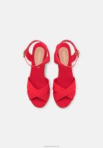 Z62T1468 Women Anna Field Wedge Sandals Red - Image 6