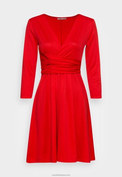 Z62T146 Women Anna Field Jersey Dress Red