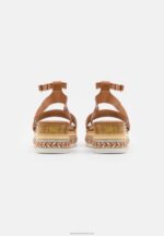 Z62T1474 Women Anna Field Platform Sandals Cognac - Image 4