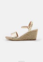 Z62T1475 Women Anna Field Wedge Sandals Gold - Image 2