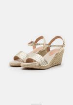 Z62T1475 Women Anna Field Wedge Sandals Gold - Image 3