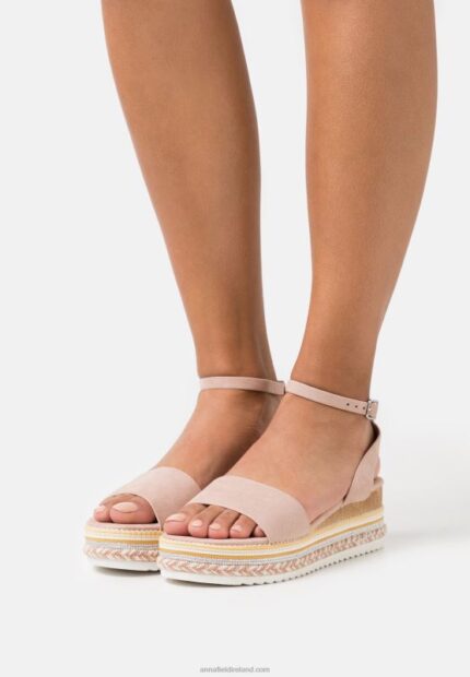 Z62T1477 Women Anna Field Platform Sandals Light Pink