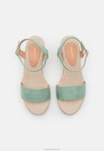 Z62T1487 Women Anna Field Wedge Sandals Mint - Image 6