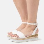 Z62T1489 Women Anna Field Platform Sandals White