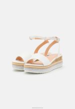 Z62T1489 Women Anna Field Platform Sandals White - Image 3