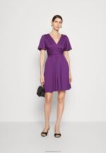 Z62T148 Women Anna Field Jersey Dress Purple - Image 2