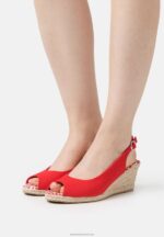 Z62T1490 Women Anna Field Wedge Sandals Red