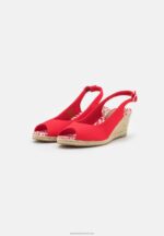 Z62T1490 Women Anna Field Wedge Sandals Red - Image 3