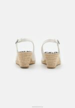 Z62T1492 Women Anna Field Wedge Sandals White - Image 4