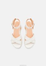 Z62T1493 Women Anna Field Platform Sandals White - Image 6
