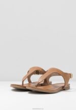 Z62T1495 Women Anna Field Leather T-Bar Sandals Cognac - Image 5