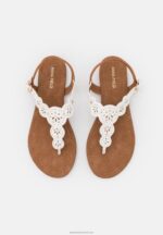 Z62T1496 Women Anna Field T-Bar Sandals White - Image 6