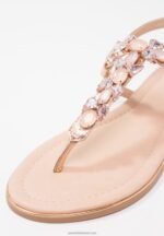 Z62T1497 Women Anna Field T-Bar Sandals Rose Gold - Image 7
