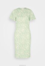 Z62T149 Women Anna Field Jersey Dress Green/Light Green - Image 5