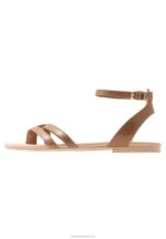 Z62T1513 Women Anna Field Leather T-Bar Sandals Cognac - Image 2